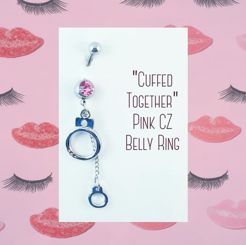 5/$10 | "Cuffed Together" Pink Belly Ring